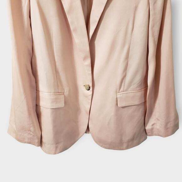 J.Crew Womens Alfie Gramercy Twill Lyocell Blazer Blush Pink Sz 14 Oversized - Picture 3 of 15